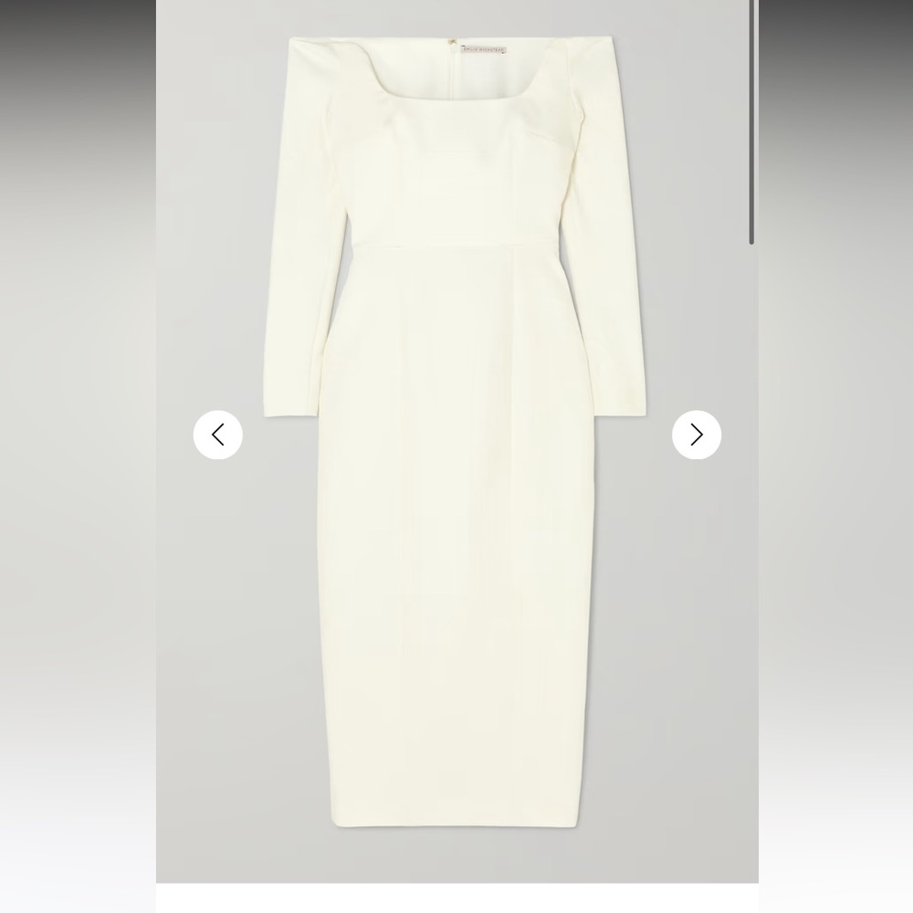 Emilia Wickstead Birch off-the-shoulder cloqué midi dress